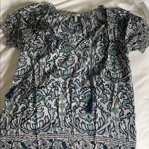 Joie Blue Paisley Top